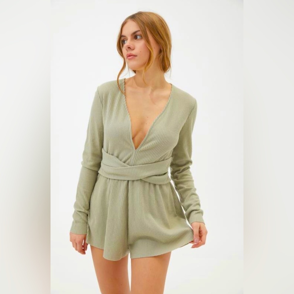 UO Beige Front Romper